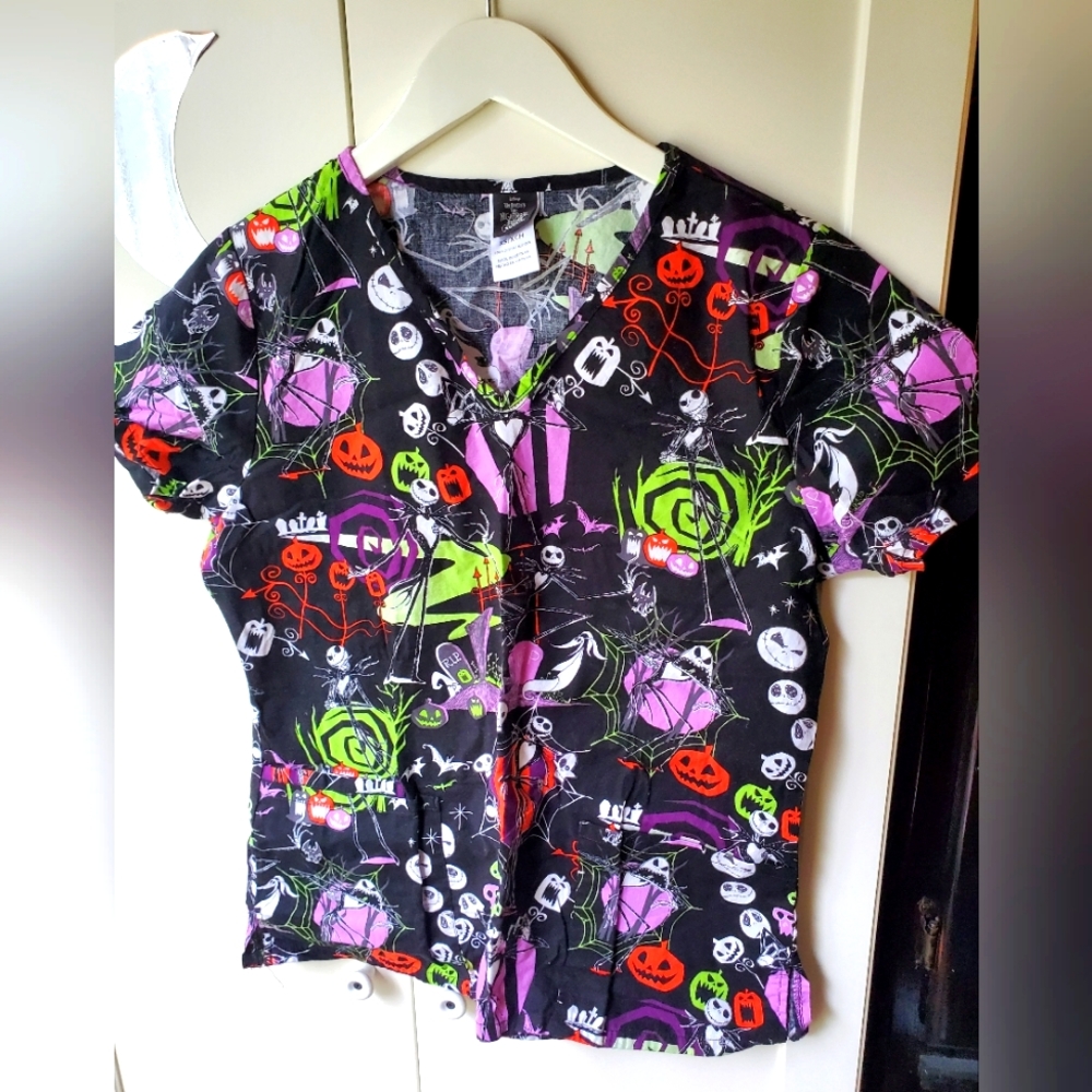 Nightmare Before Christmas Scrub Top